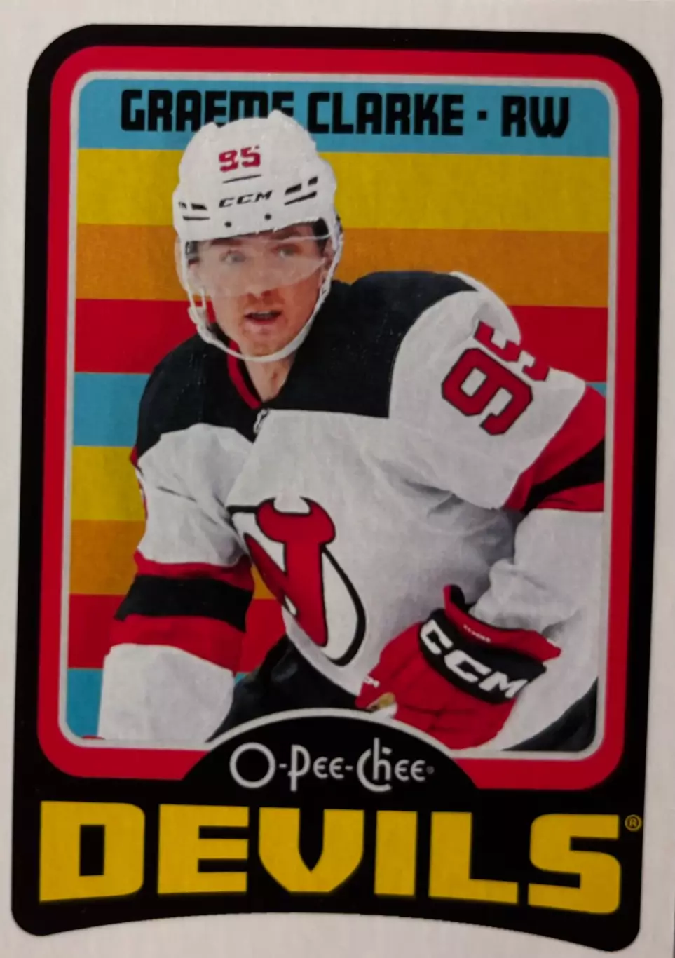Хоккей. Карточка Graeme Clarke - Грэм Кларк New Jersey Devils/Нью-Джерси НХЛ/NHL