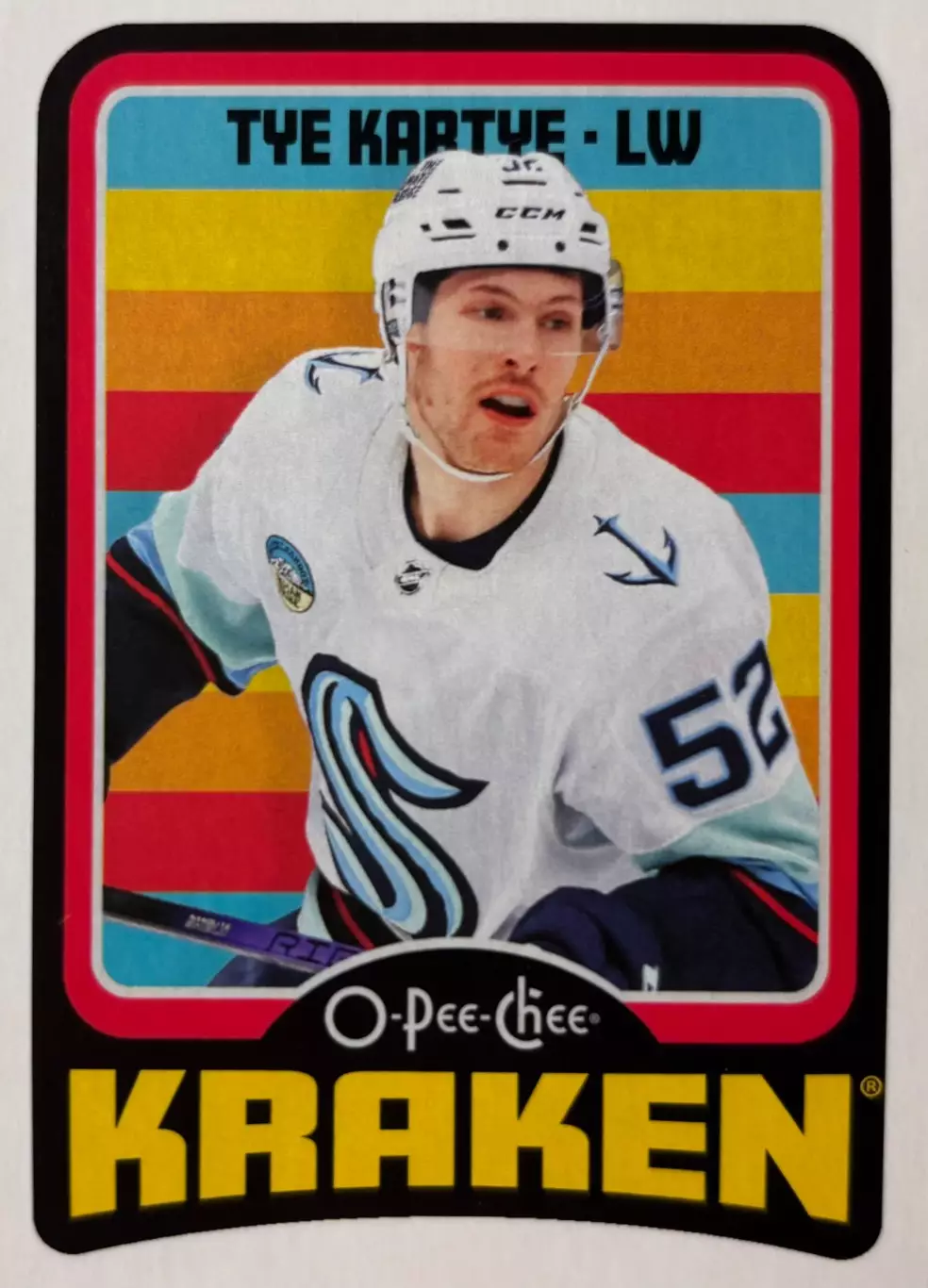 Хоккей. Карточка Tye Kartye - Тай Картье Seattle Kraken - Сиэтл Кракен НХЛ/NHL