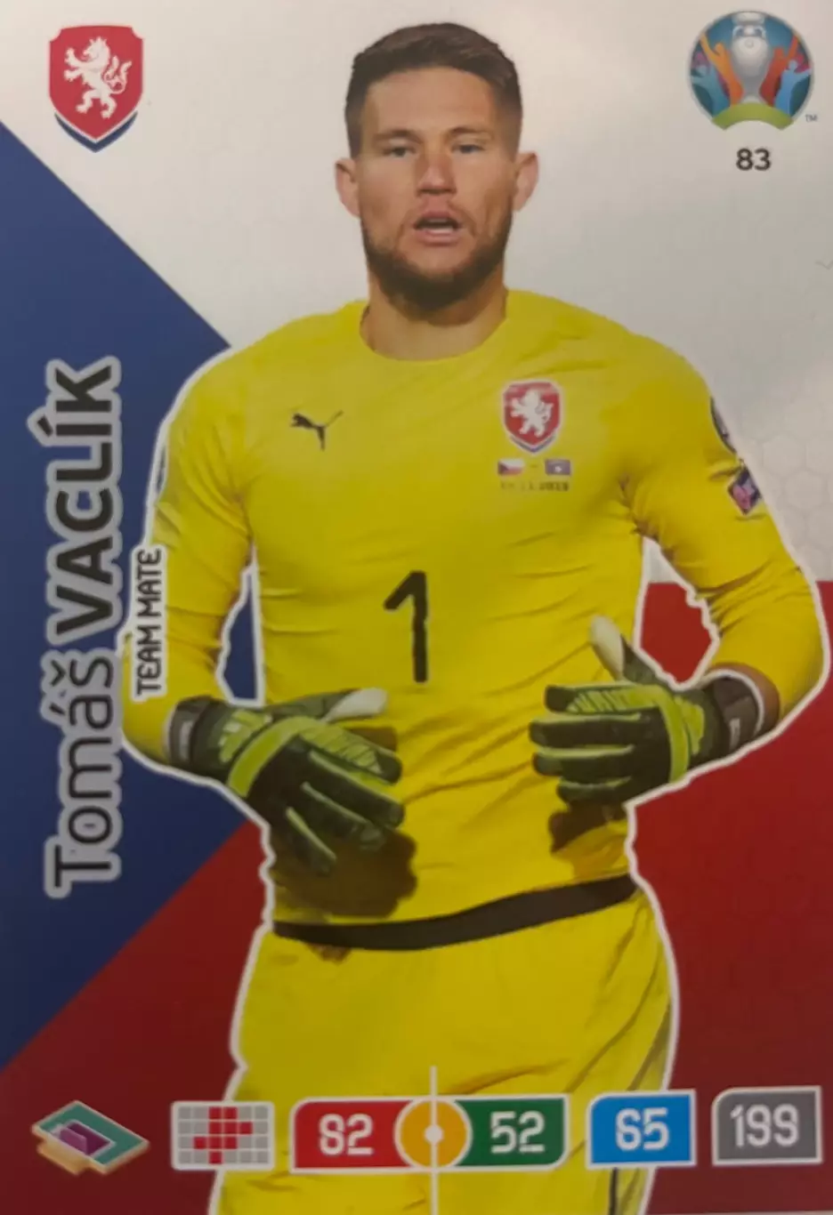 Футбол. Карточка Томаш Вацлик Чехия, Севилья, Базель Euro/Евро 2020 Panini