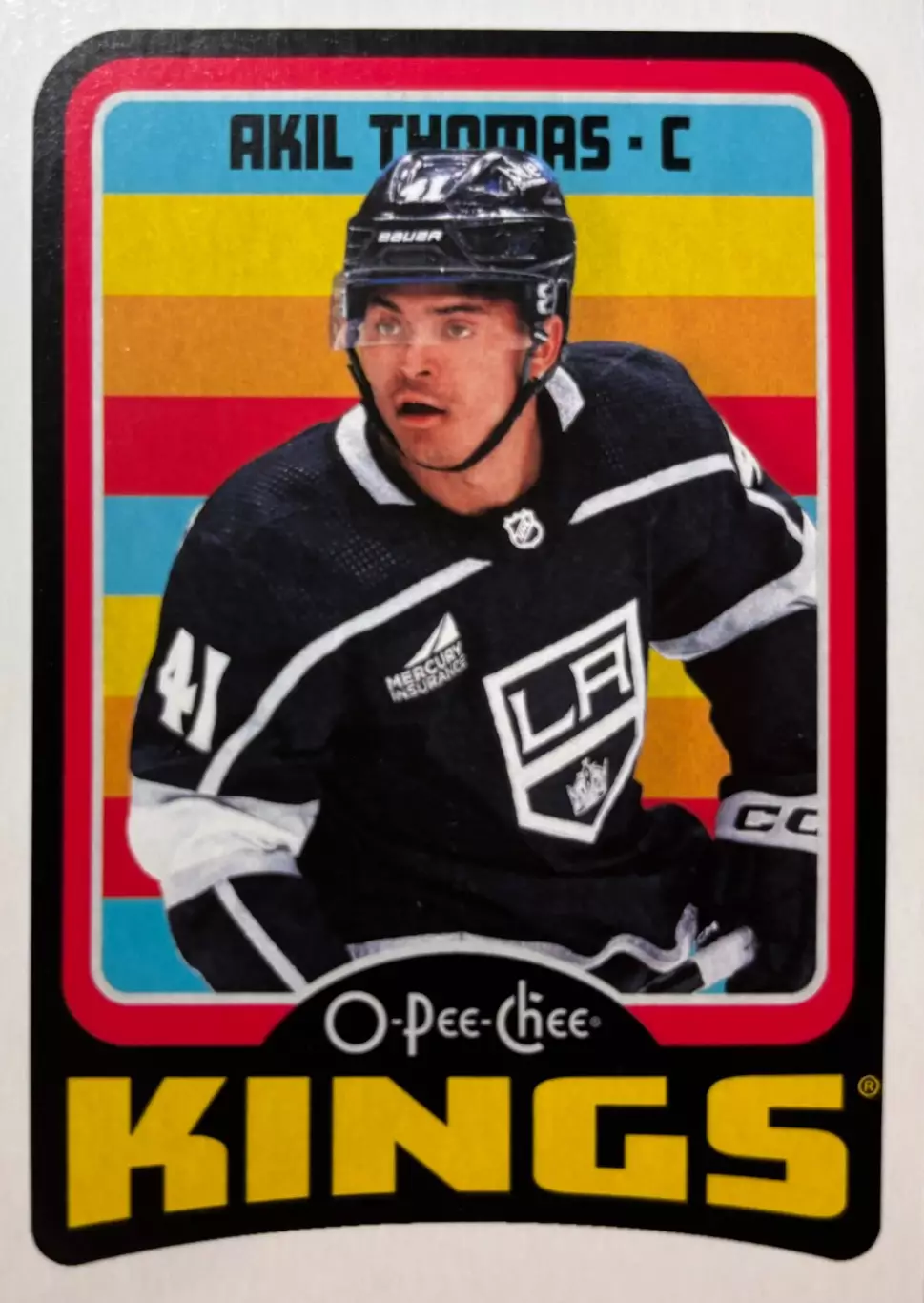 Хоккей. Карточка Akil Thomas - Акил Томас Los Angeles Kings/Лос-Анджелес НХЛ/NHL