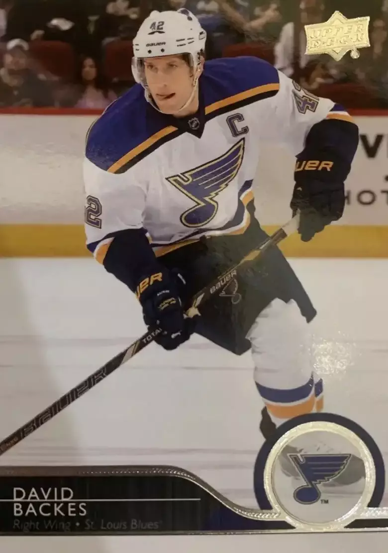 Хоккей. Карточка David Backes/Дэвид Бэкес St. Louis Blues/Сент-Луис Блюз НХЛ-NHL