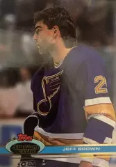 Хоккей. Карточка Jeff Brown-Джефф Браун St. Louis Blues - Сент-Луис Блюз НХЛ-NHL