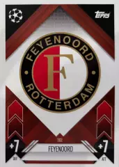 Футбол Карточка Логотип/Эмблема Feyenoord/Фейеноорд Лига Чемпионов 2024-25 TOPPS