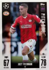 Футбол. Карточка Джоуи Верман ПСВ, Херенвен Лига Чемпионов 2024/25 TOPPS
