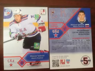 Хоккей. Карточка Максим Чудинов СКА Санкт-Петербург КХЛ/KHL 2012-2013 SeReal