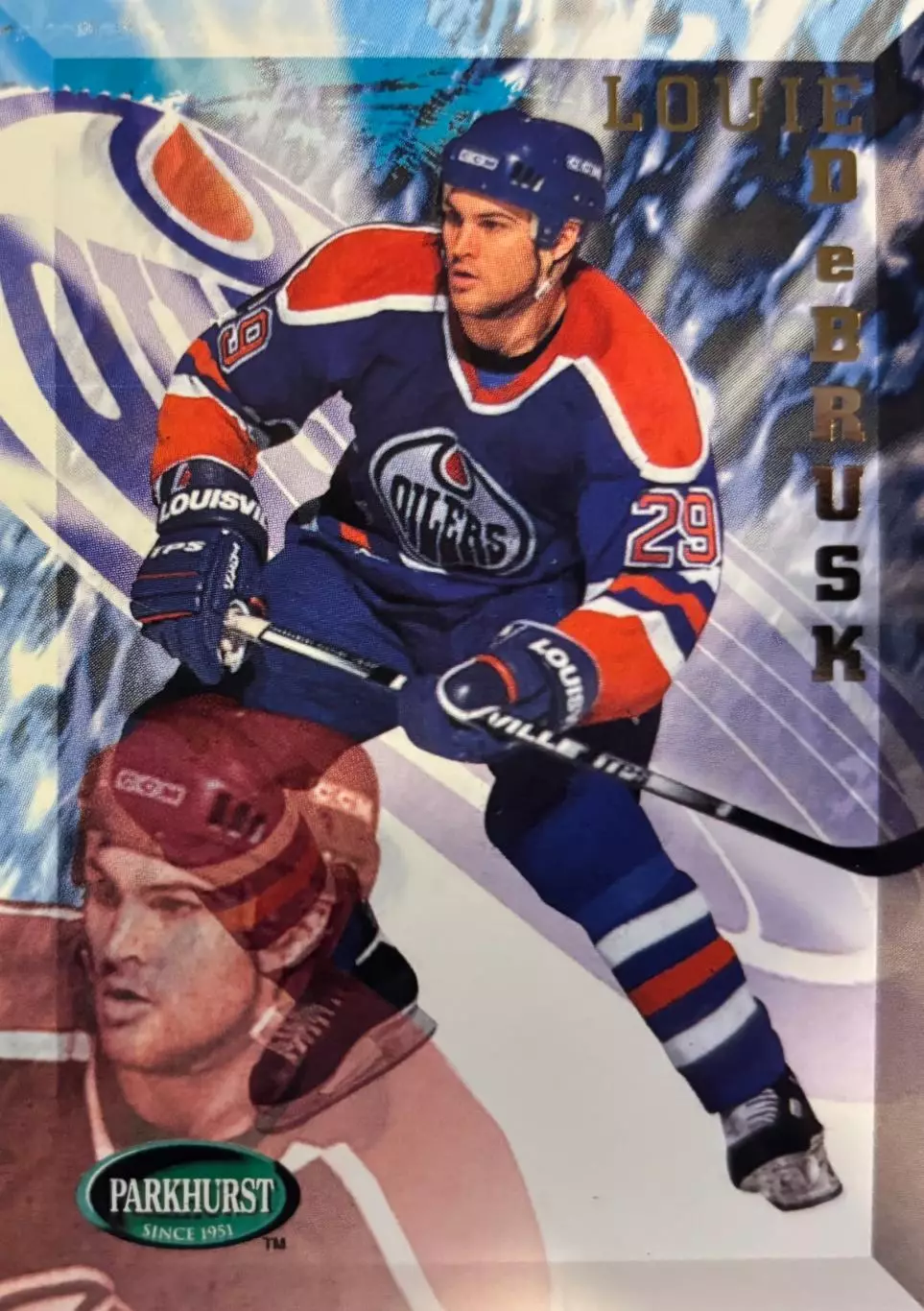Хоккей. Карточка Louie DeBrusk - Луи Дебраск Edmonton Oilers - Эдмонтон НХЛ/NHL