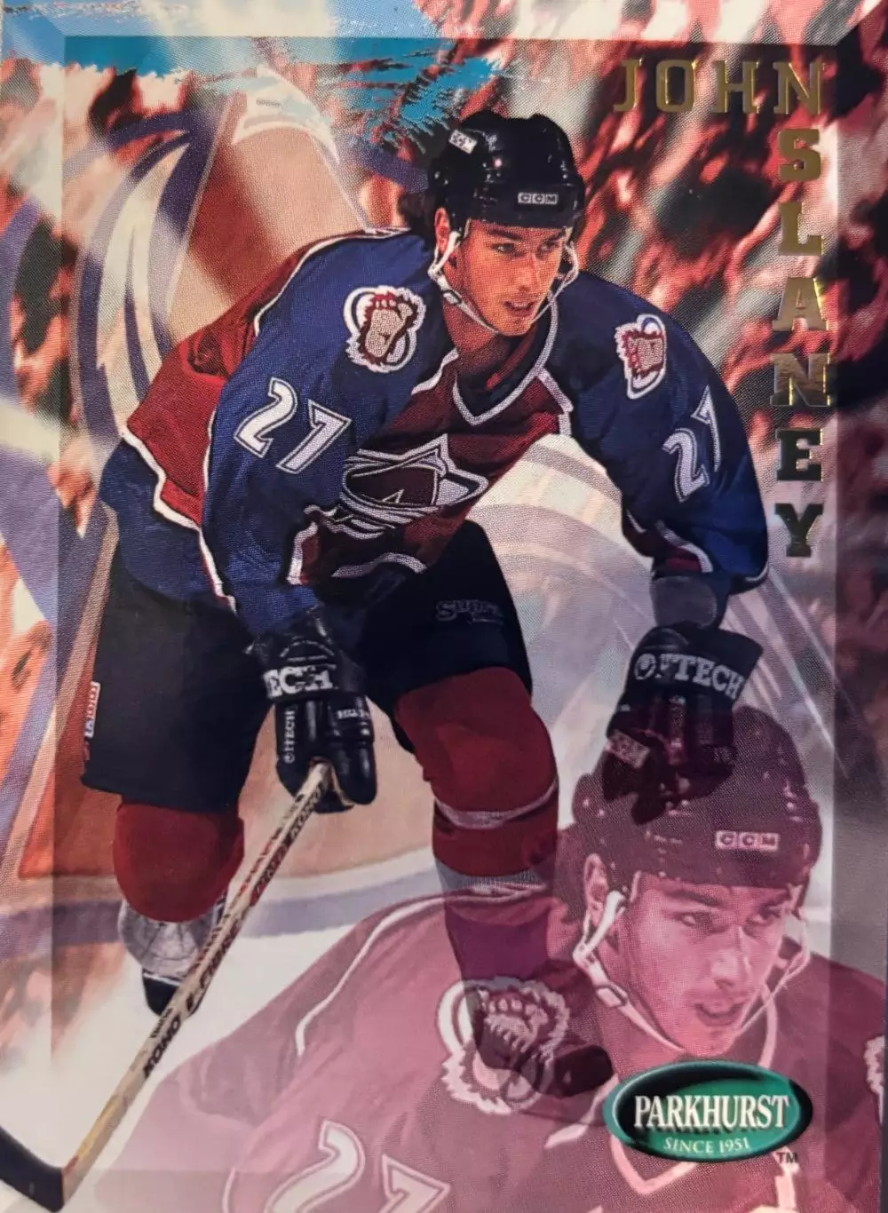 Хоккей. Карточка John Slaney - Джон Слэйни Colorado Avalanche - Колорадо НХЛ/NHL