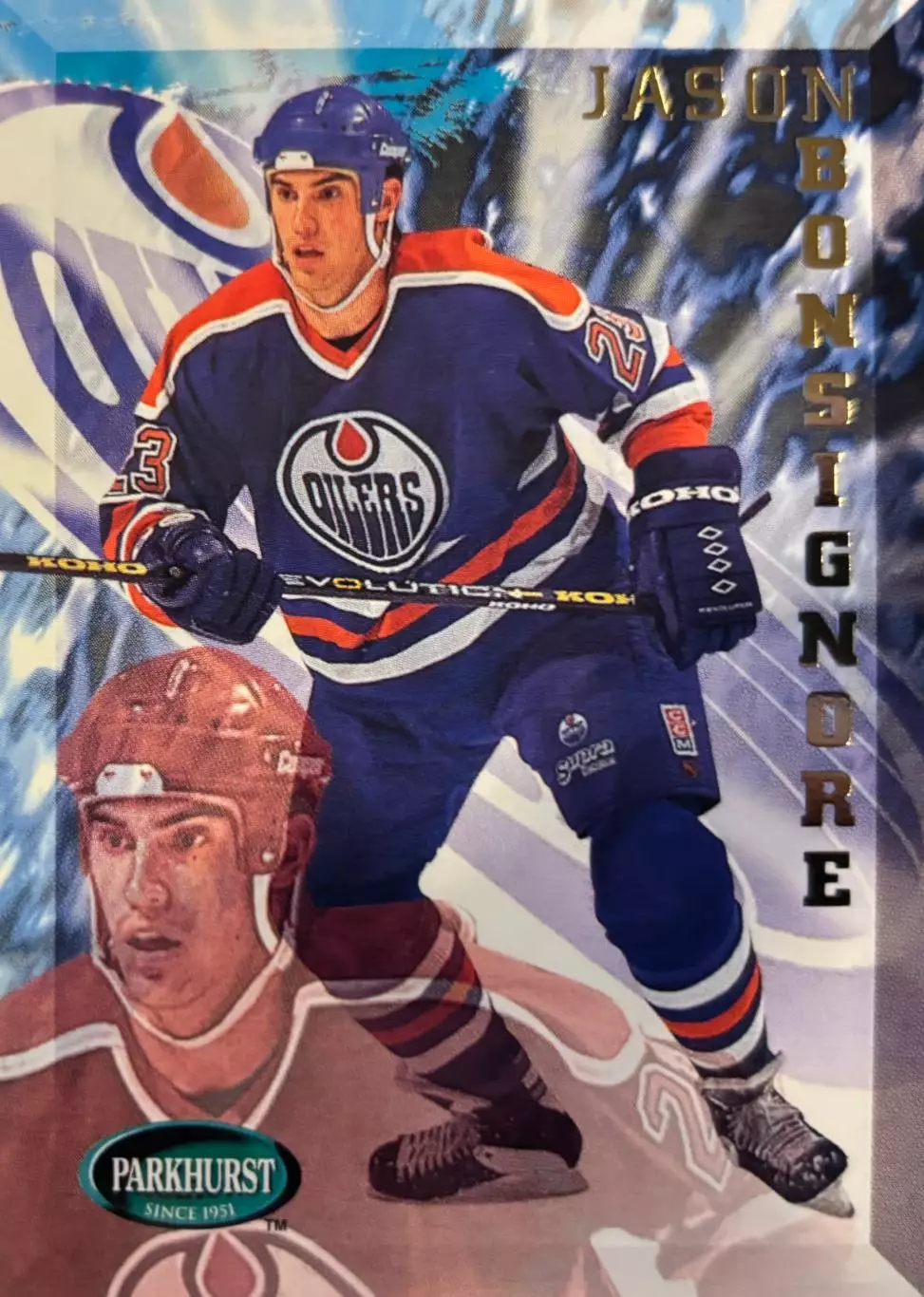 Карточка Jason Bonsignore-Джейсон Бонсиньоре Edmonton Oilers - Эдмонтон НХЛ/NHL