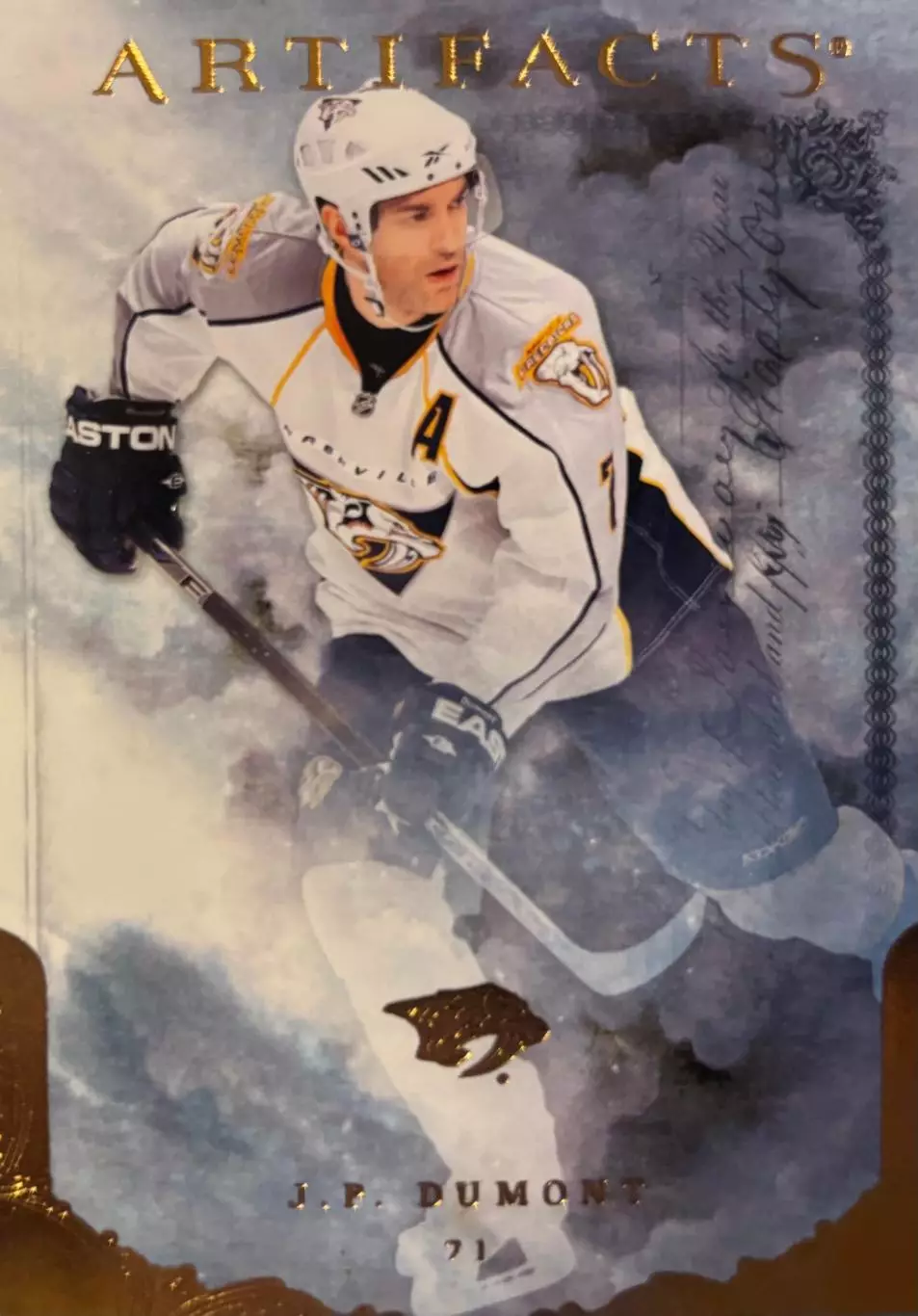 Хоккей. Карточка J.P. Dumont/Жан-Пьер Дюмон Nashville Predators-Нэшвилл НХЛ/NHL