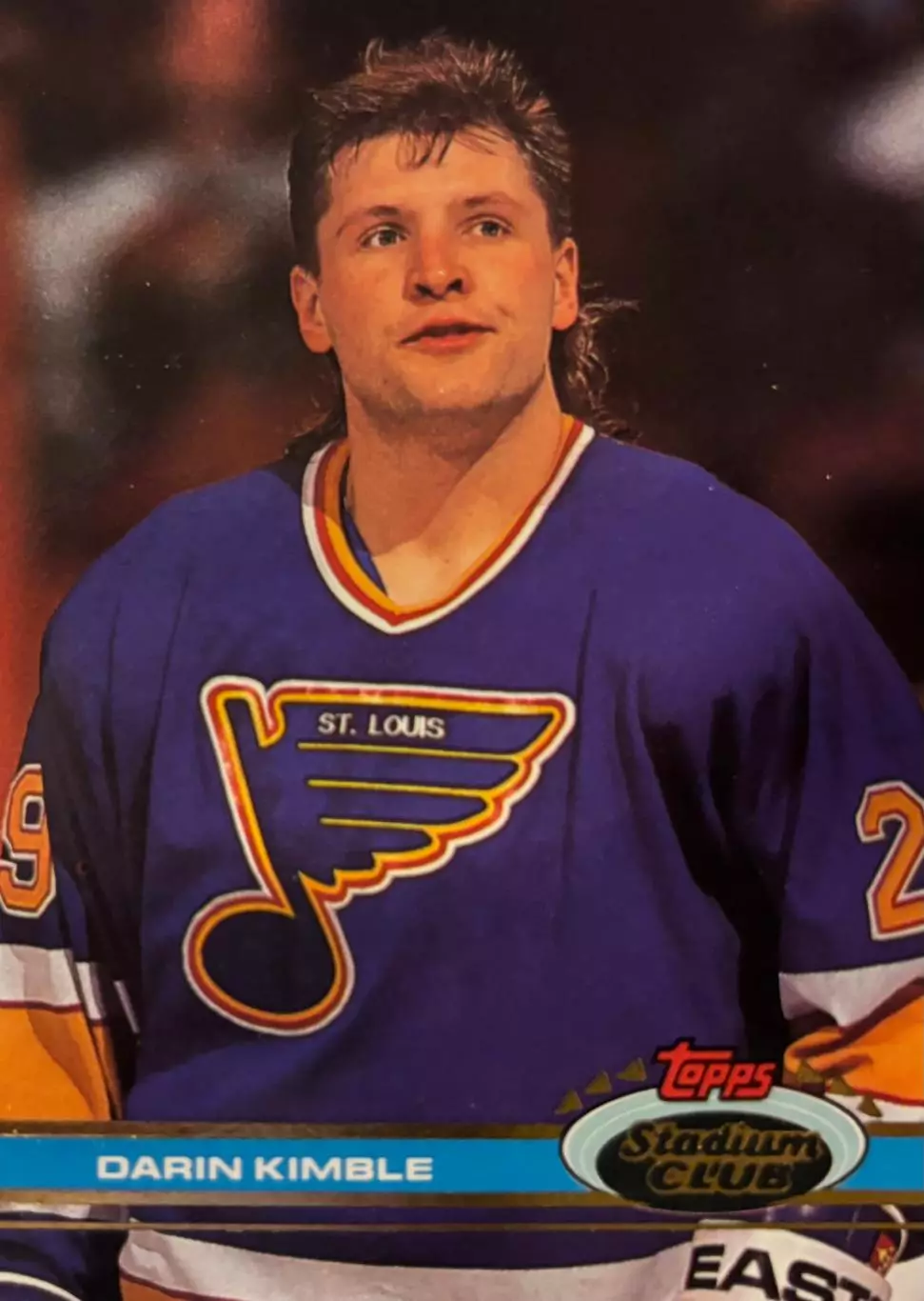 Хоккей. Карточка Darin Kimble-Дарин Кимбл St. Louis Blues/Сент-Луис Блюз НХЛ/NHL
