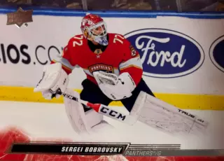Карточка Сергей Бобровский Florida Panthers, Металлург Новокузнецк, СКА НХЛ КХЛ