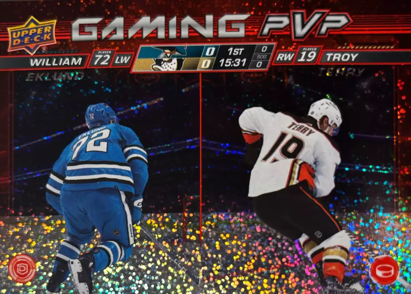 Хоккей. Карточка William Eklund/Troy Terry San Jose Sharks/Anaheim Ducks НХЛ/NHL