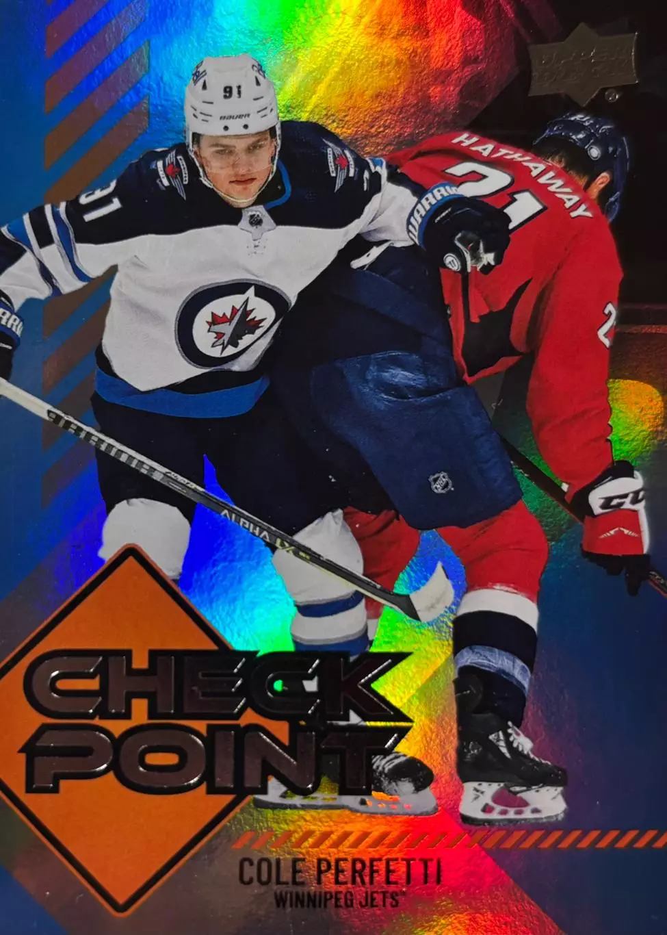 Хоккей Карточка Cole Perfetti-Коул Перфетти Winnipeg Jets/Виннипег Джетс НХЛ-NHL