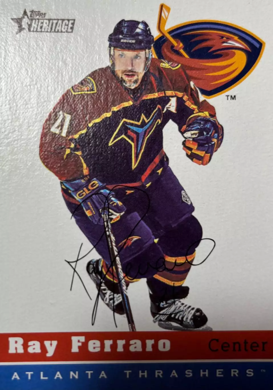 Хоккей. Карточка Ray Ferraro - Рэй Ферраро Atlanta Thrashers - Атланта НХЛ/NHL