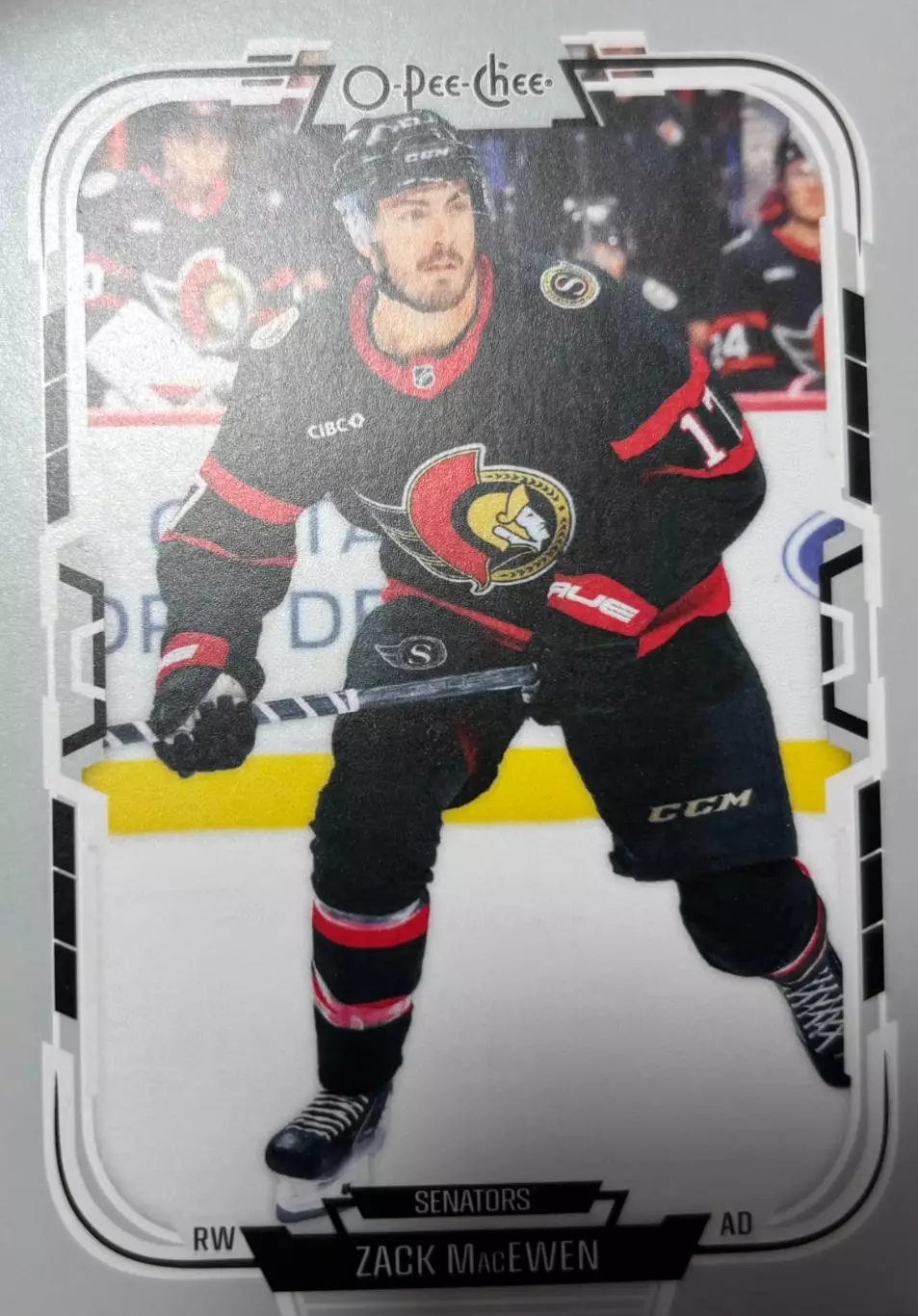 Хоккей. Карточка Zack MacEwen - Зак Макэвен Ottawa Senators - Оттава НХЛ/NHL