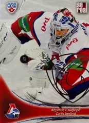 Хоккей. Карточка Кертис Сэнфорд Локомотив Ярославль КХЛ/KHL сезон 2013/14 SeReal