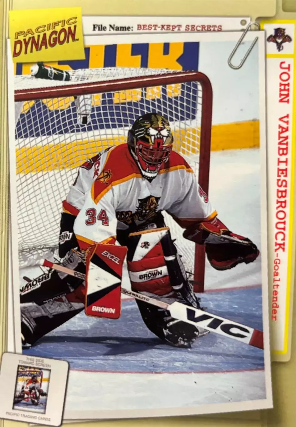 Карточка John Vanbiesbrouck - Джон Ванбисбрук Florida Panthers - Флорида НХЛ-NHL