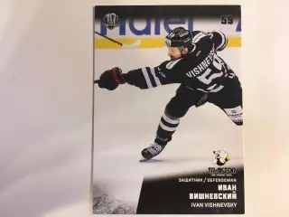 Хоккей Карточка Иван Вишневский Трактор Челябинск КХЛ/KHL сезон 2017-2018 SeReal