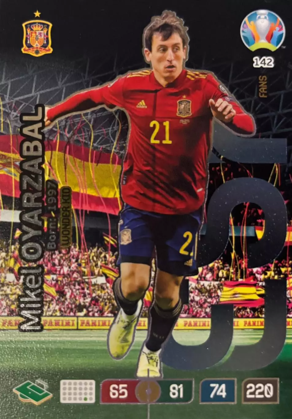 Футбол. Карточка Микель Оярсабаль Испания, Реал Сосьедад Евро/Euro 2020