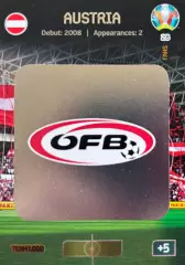 Футбол. Карточка Team Logo Austria/Логотип Австрия Евро/Euro 2020 Panini/Панини