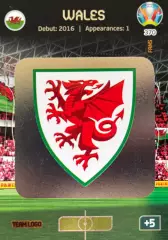 Футбол. Карточка Team Logo Wales/Логотип Уэльс Евро/Euro 2020 Panini/Панини