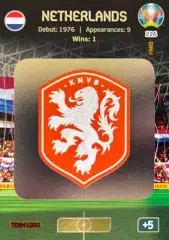 Футбол. Карточка Team Logo Netherlands/Логотип Нидерланды Евро/Euro 2020 Panini