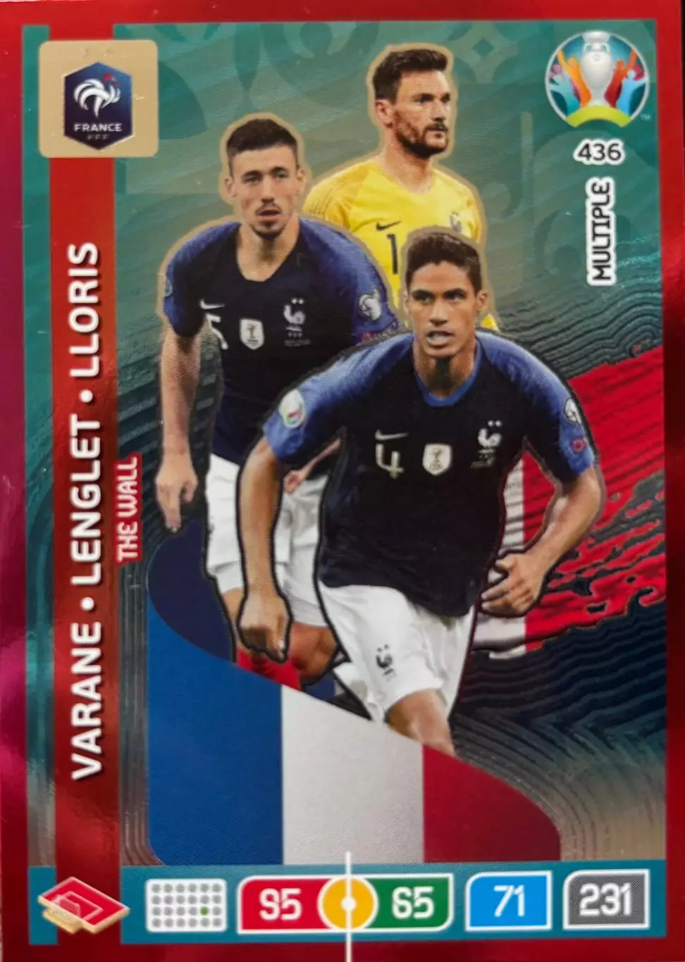 Футбол Карточка Варан/Лангле/Уго Льорис Франция Euro/Евро 2020 Panini/Панини