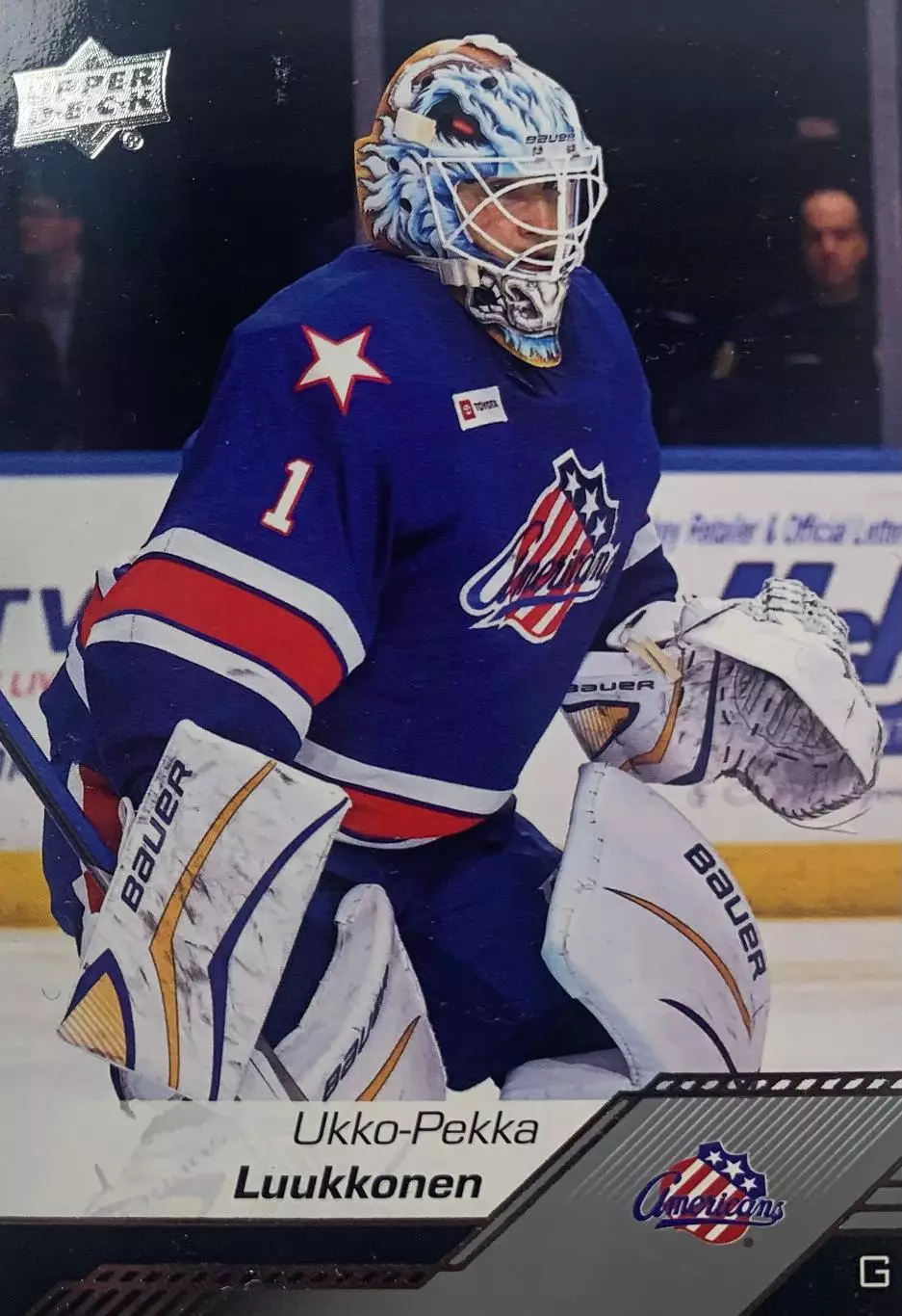 Карточка Luukkonen / Укко-Пекка Луукконен Rochester Americans - Рочестер АХЛ/AHL