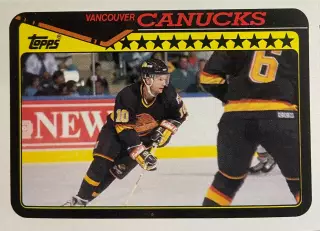 Хоккей. Карточка Vancouver Canucks/Ванкувер Кэнакс НХЛ/NHL 1990-91 O-Pee-Chee