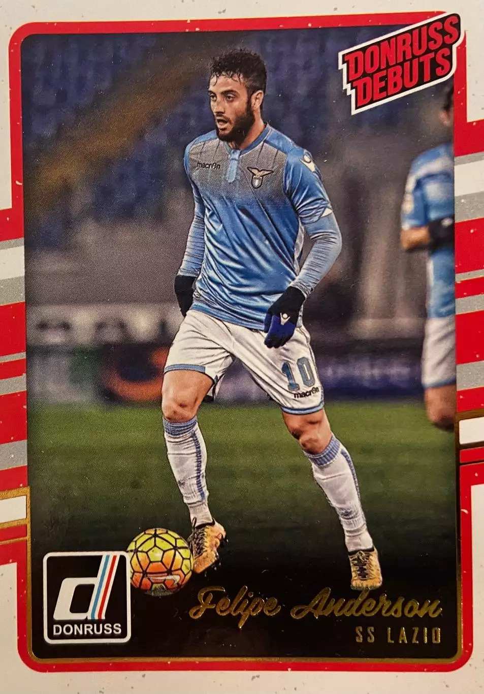 Футбол Карточка Felipe Anderson/Фелипе Андерсон Lazio/Лацио Panini/Панини 2016
