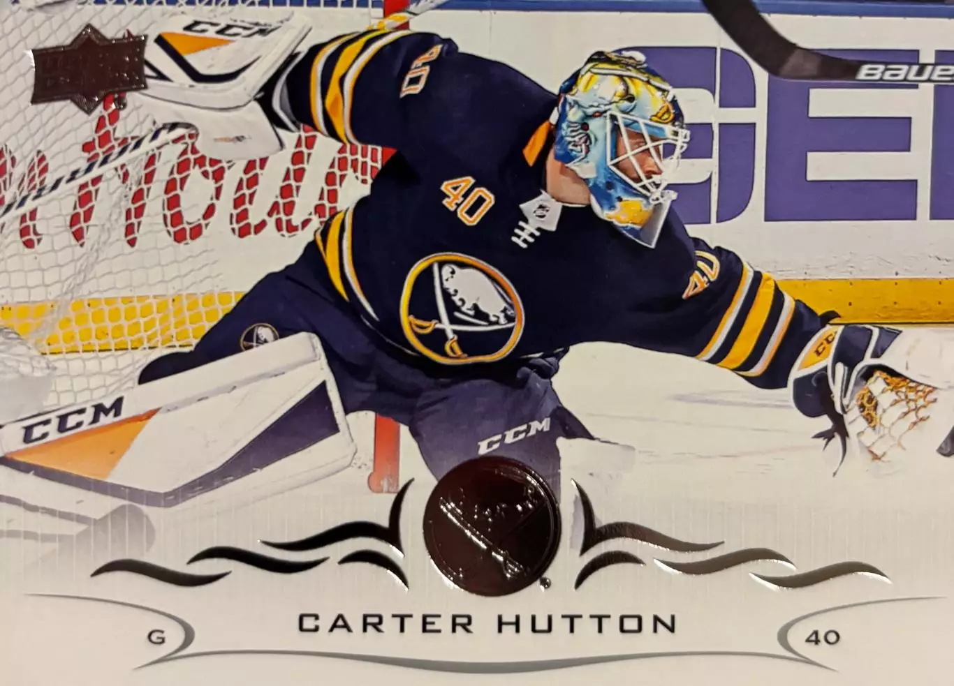 Хоккей. Карточка Carter Hutton - Картер Хаттон Buffalo Sabres - Баффало НХЛ/NHL
