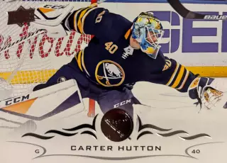 Хоккей. Карточка Carter Hutton - Картер Хаттон Buffalo Sabres - Баффало НХЛ/NHL