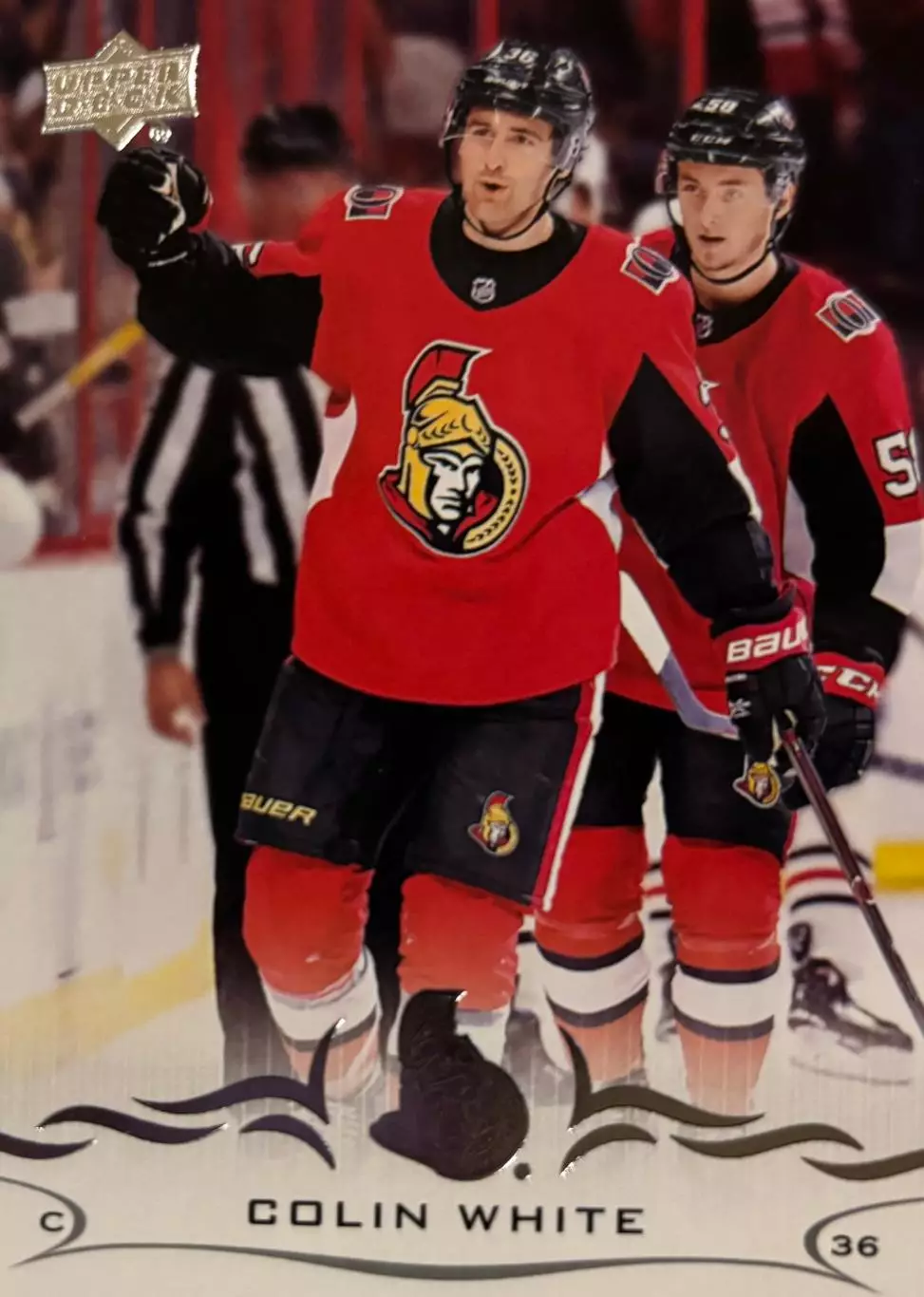 Хоккей Карточка Colin White-Колин Уайт Ottawa Senators-Оттава Сенаторз НХЛ/NHL