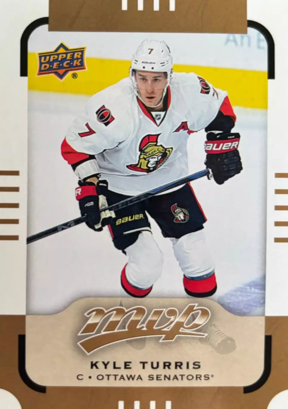Хоккей. Карточка Kyle Turris-Кайл Террис Ottawa Senators-Оттава Сенаторз НХЛ/NHL