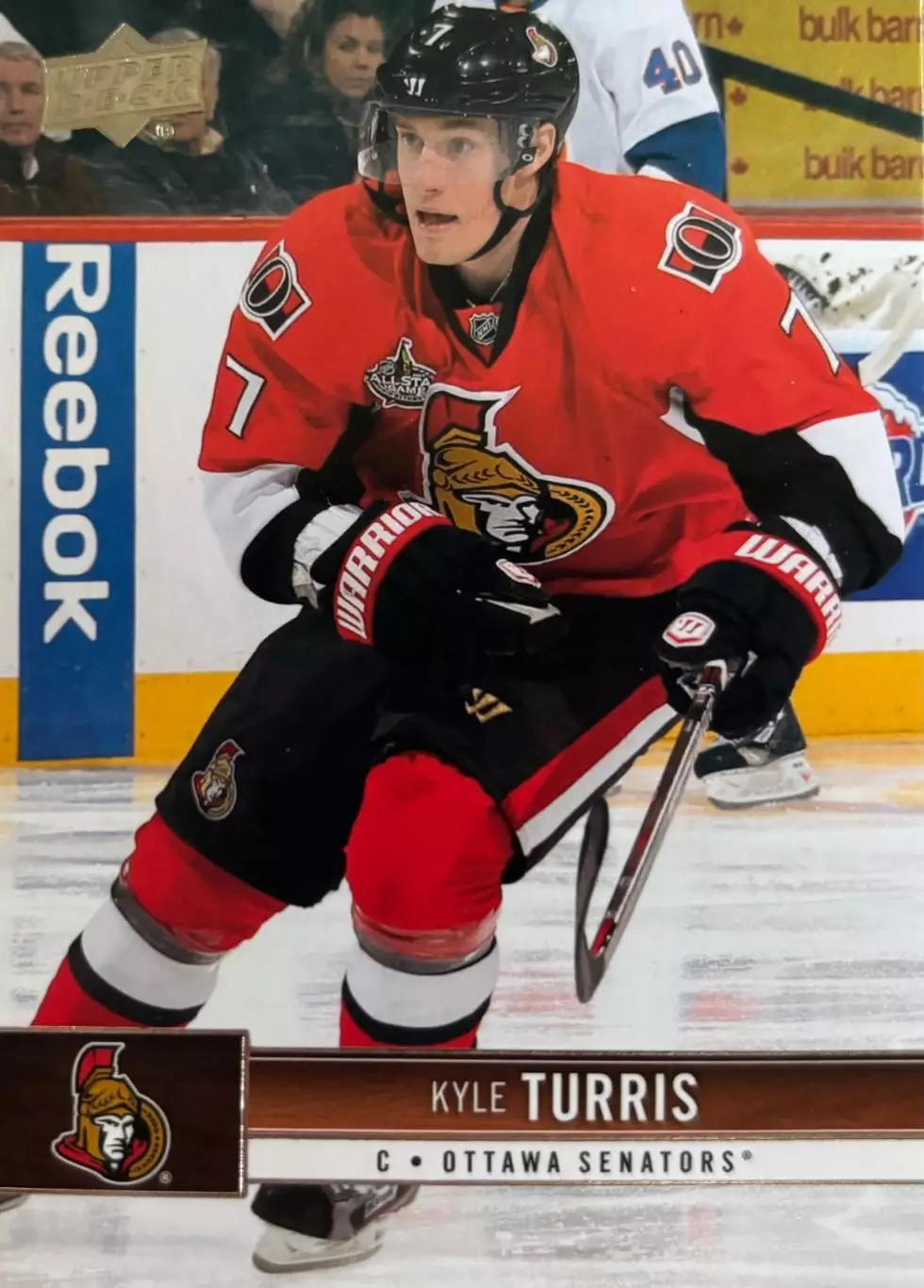 Хоккей. Карточка Kyle Turris-Кайл Террис Ottawa Senators-Оттава Сенаторз НХЛ-NHL