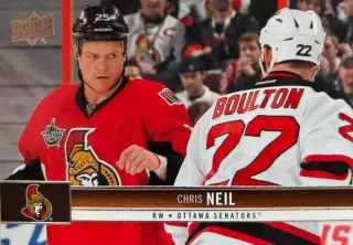 Хоккей. Карточка Chris Neil - Крис Нил Ottawa Senators - Оттава Сенаторз НХЛ/NHL
