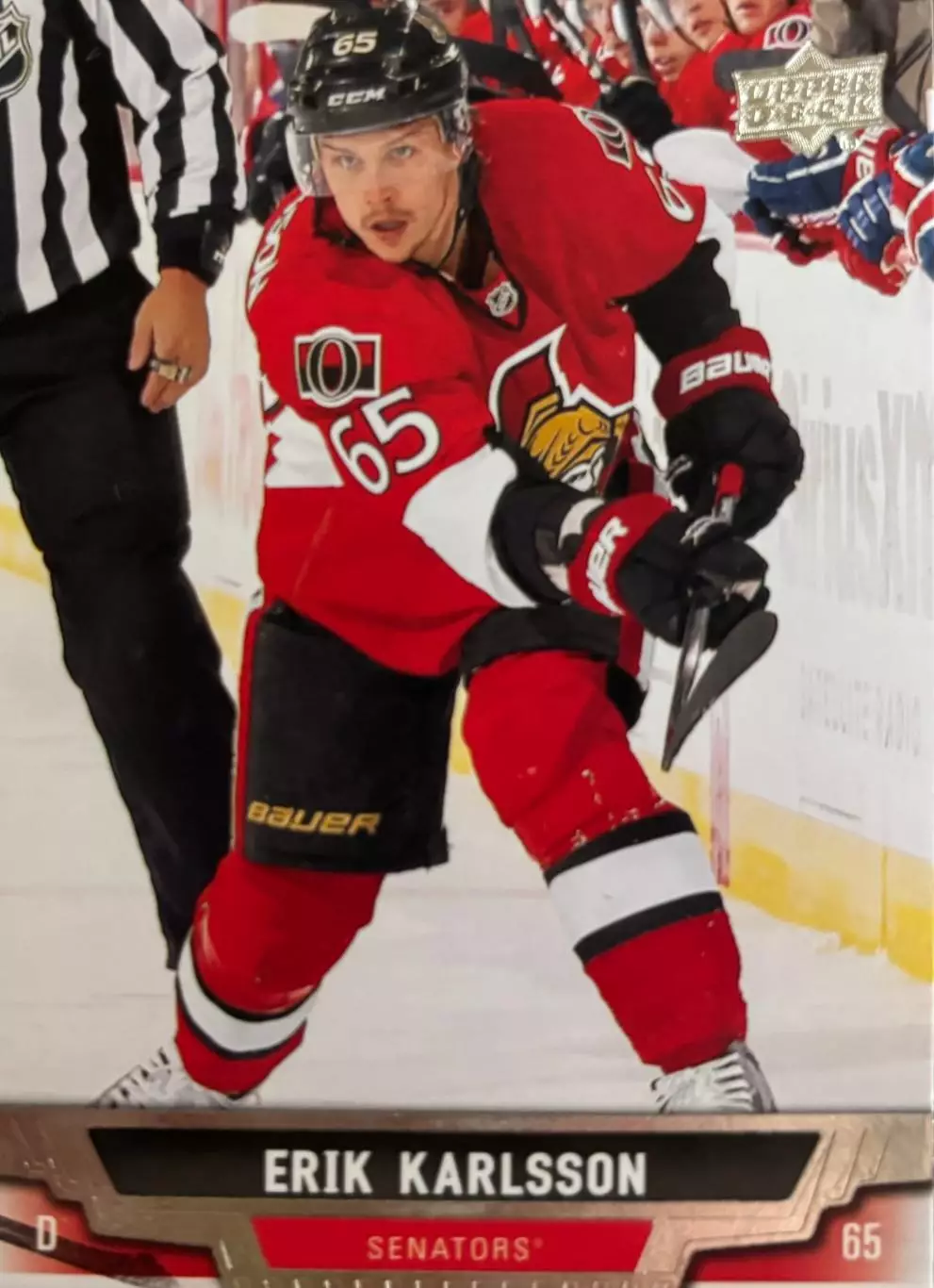 Хоккей. Карточка Erik Karlsson - Эрик Карлссон Ottawa Senators - Оттава НХЛ/NHL