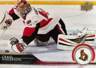 Хоккей. Карточка Craig Anderson-Крэйг Андерсон Ottawa Senators - Оттава НХЛ-NHL