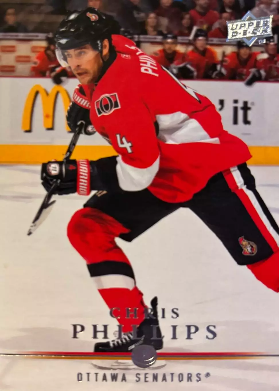 Хоккей. Карточка Chris Phillips - Крис Филлипс Ottawa Senators - Оттава НХЛ-NHL