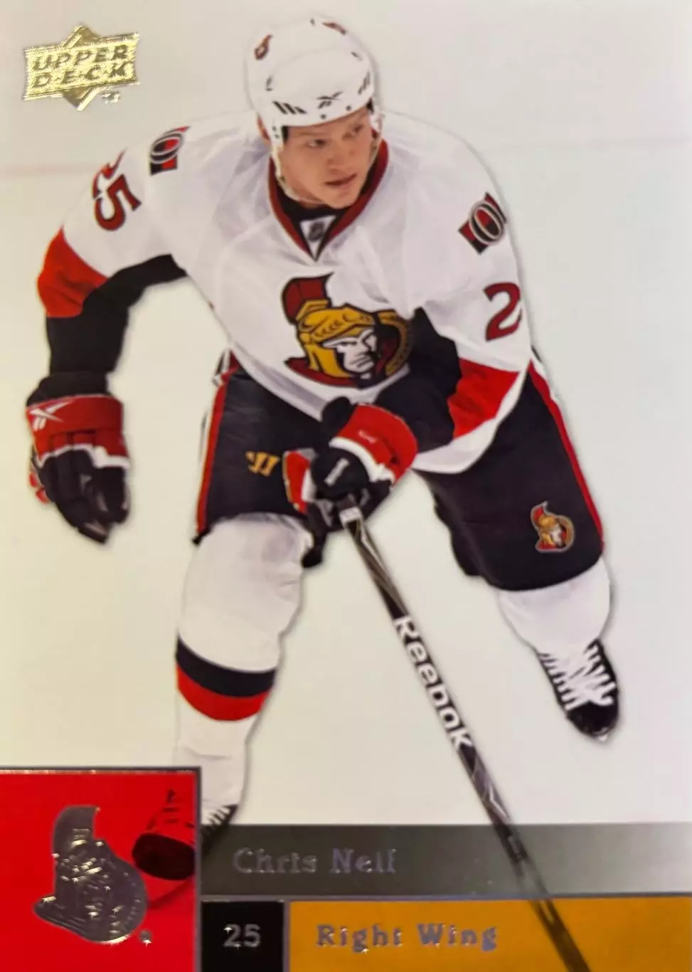 Хоккей. Карточка Chris Neil - Крис Нил Ottawa Senators - Оттава Сенаторз НХЛ-NHL