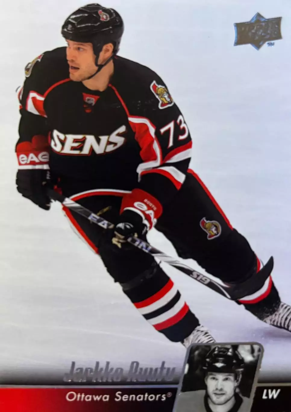 Хоккей Карточка Jarkko Ruutu-Яркко Рууту Ottawa Senators-Оттава Сенаторз НХЛ/NHL