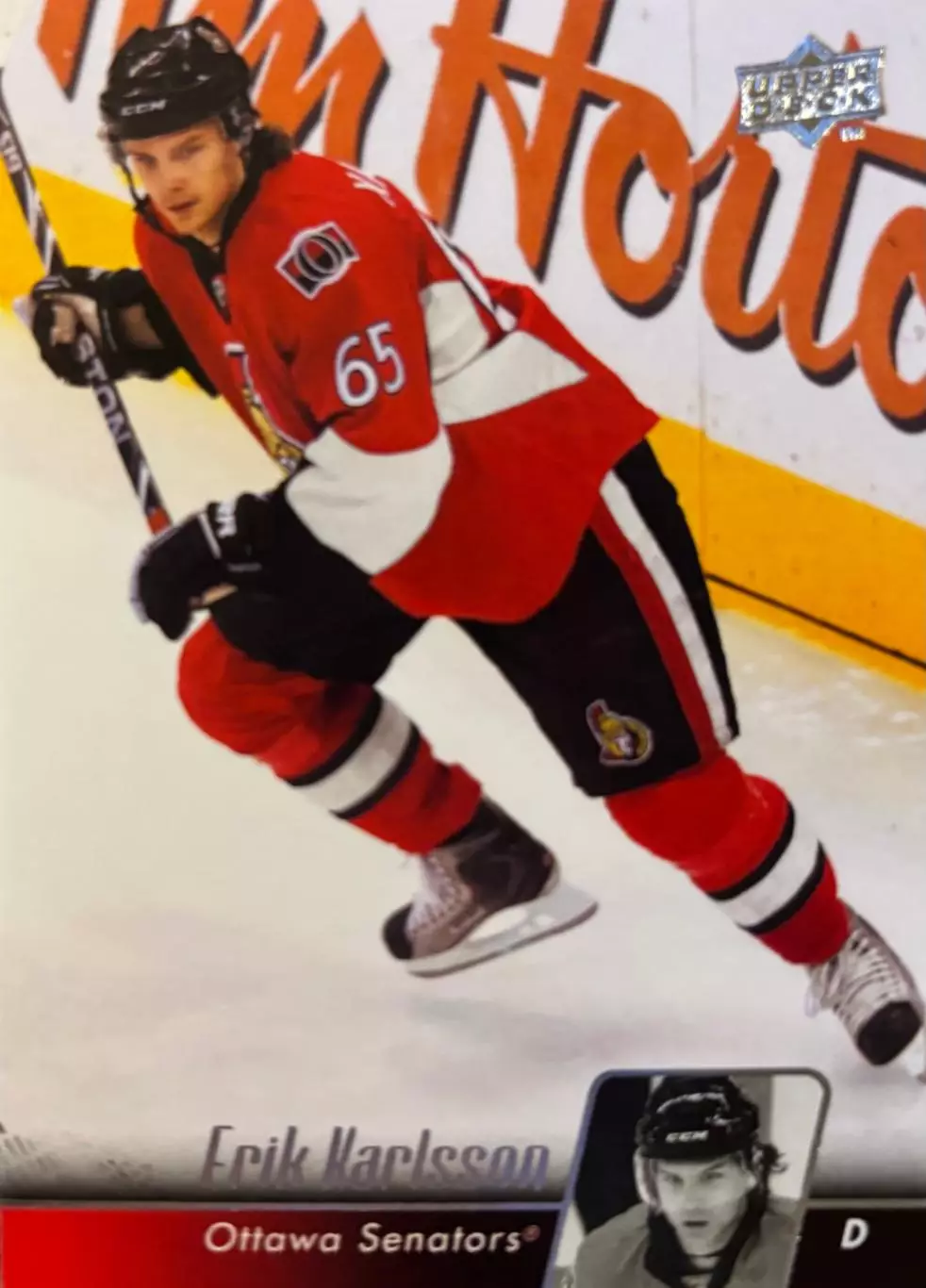Хоккей. Карточка Erik Karlsson - Эрик Карлссон Ottawa Senators - Оттава НХЛ NHL
