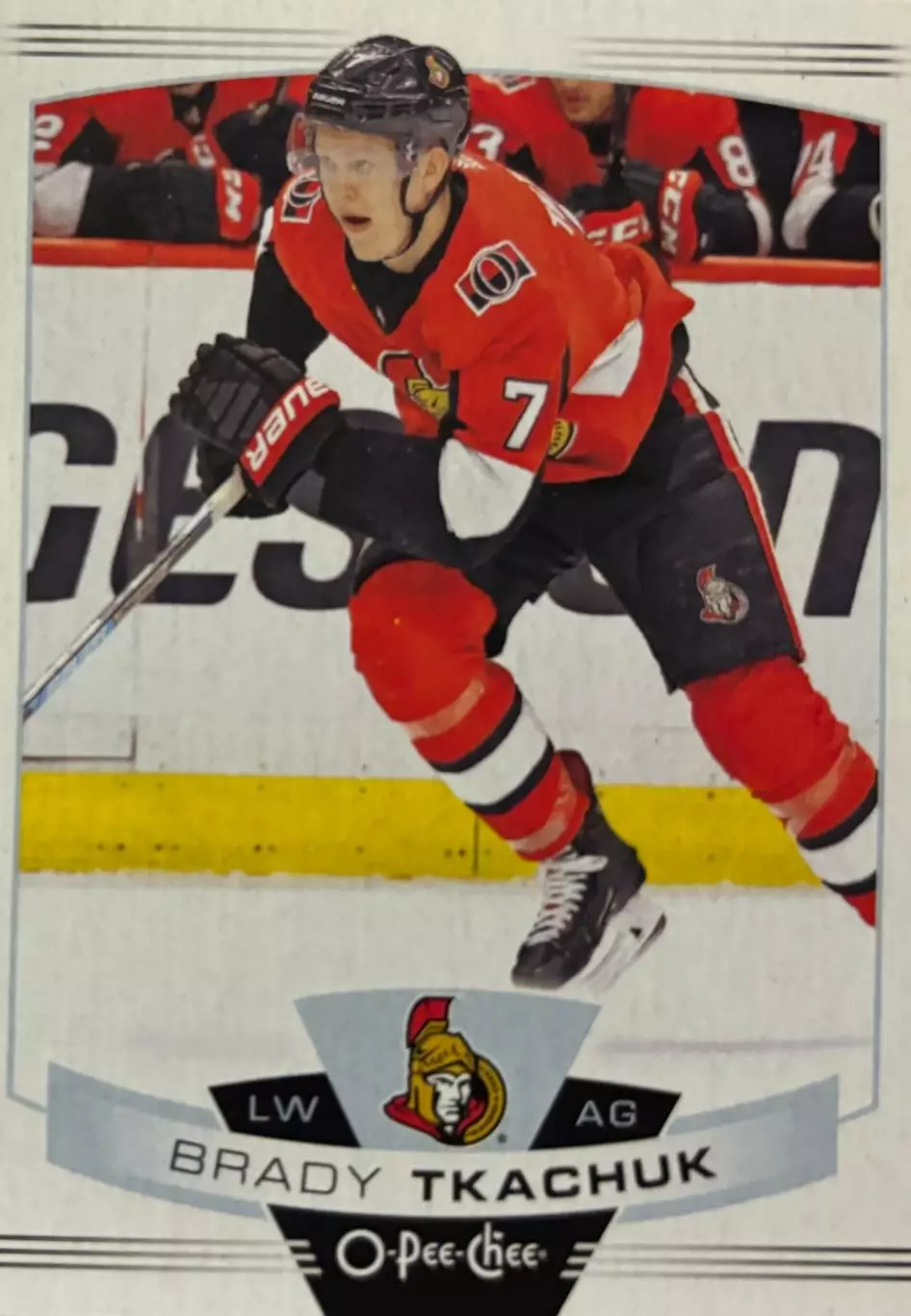 Хоккей. Карточка Brady Tkachuk-Брэди Ткачук Ottawa Senators - Оттава НХЛ-NHL