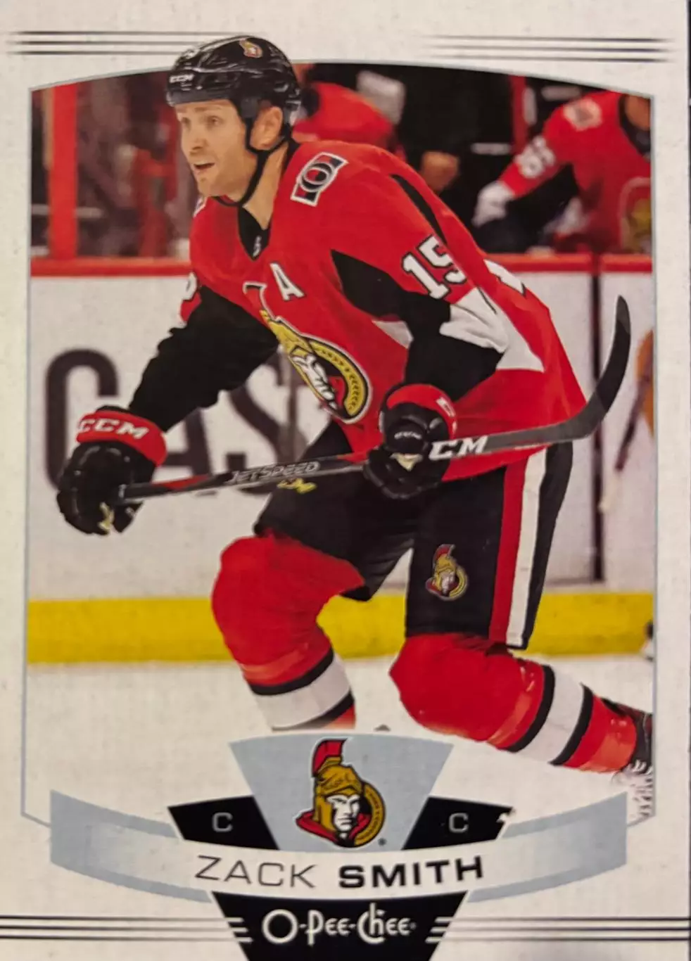 Хоккей. Карточка Zack Smith - Зак Смит Ottawa Senators - Оттава Сенаторз НХЛ/NHL