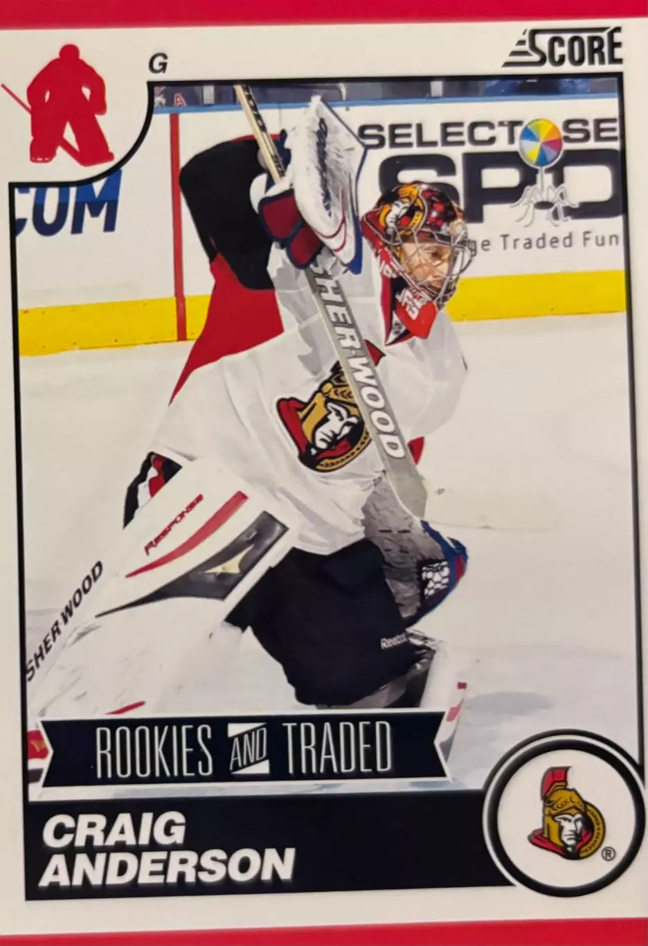 Хоккей. Карточка Craig Anderson - Крэйг Андерсон Ottawa Senators-Оттава НХЛ/NHL