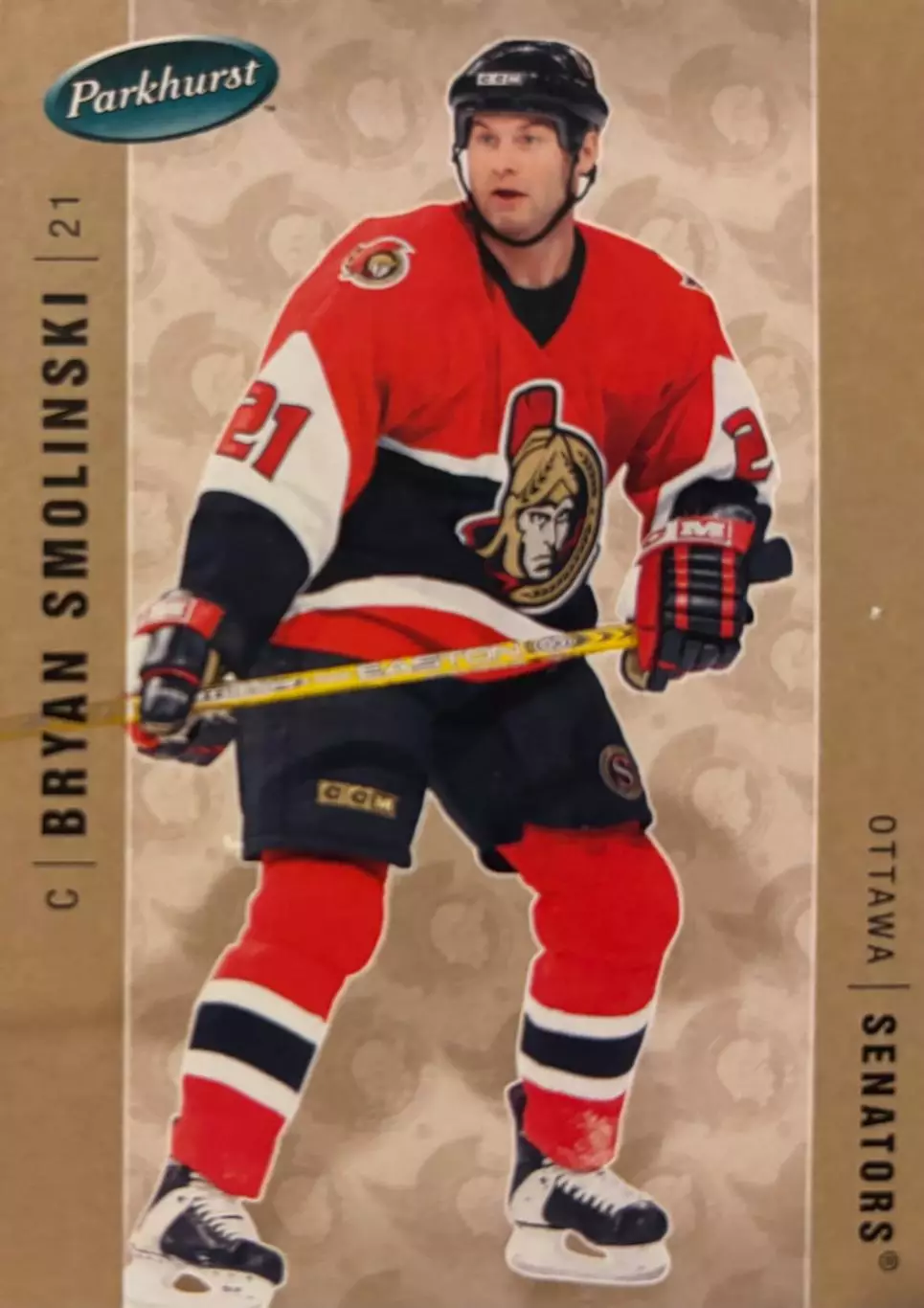 Хоккей. Карточка Bryan Smolinski-Брайан Смолински Ottawa Senators-Оттава НХЛ/NHL