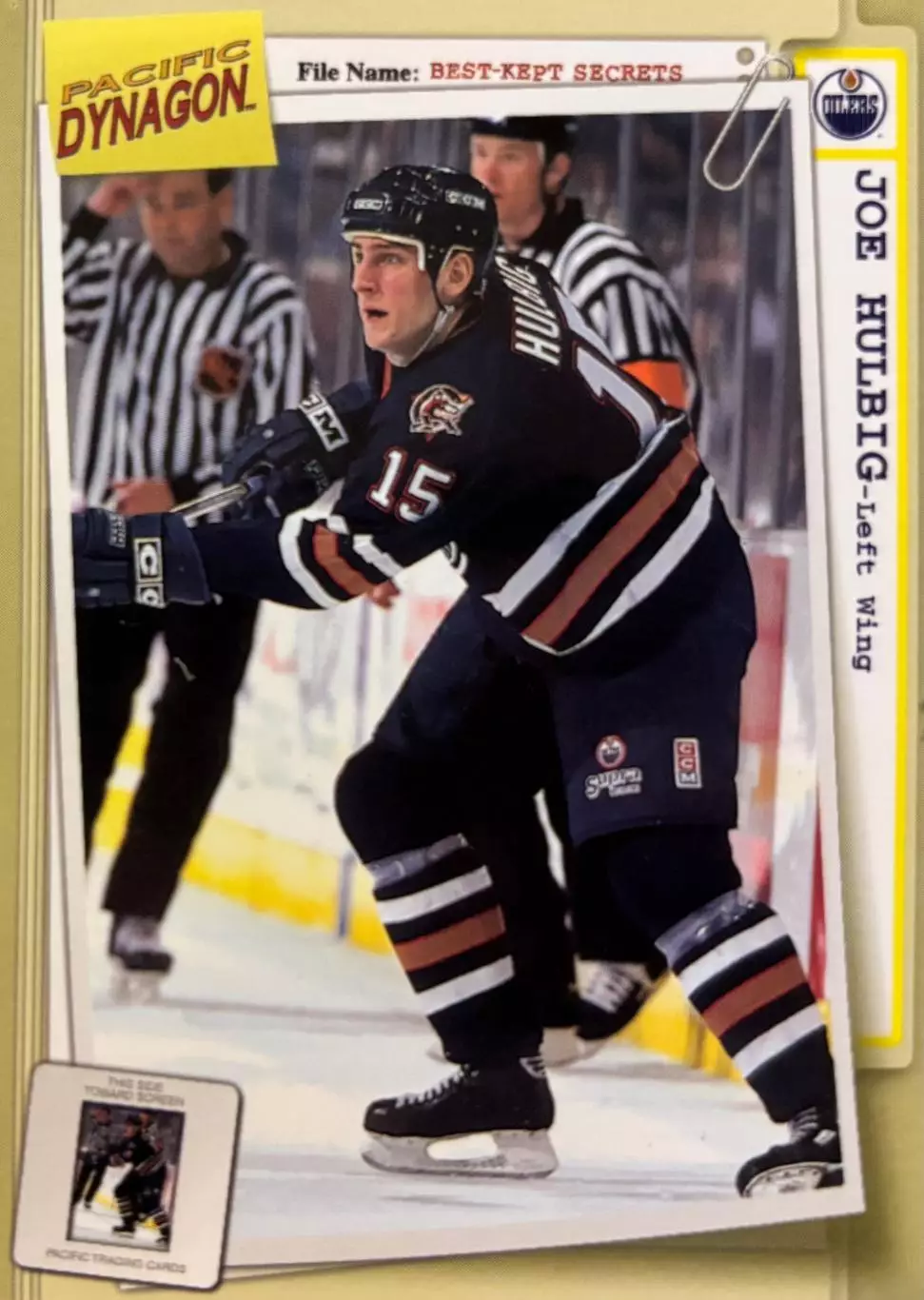 Хоккей. Карточка Joe Hulbig-Джо Халбиг Edmonton Oilers - Эдмонтон Ойлерз НХЛ/NHL
