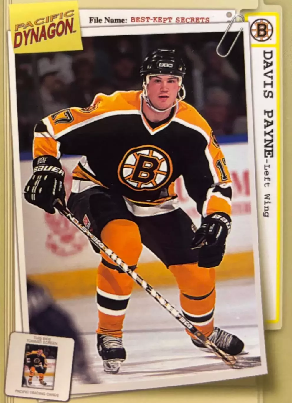 Хоккей. Карточка Davis Payne - Дэвис Пэйн Boston Bruins - Бостон Брюинз НХЛ/NHL