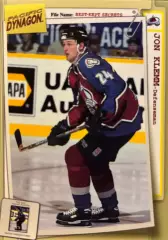 Хоккей. Карточка Jon Klemm - Джон Клемм Colorado Avalanche - Колорадо НХЛ/NHL