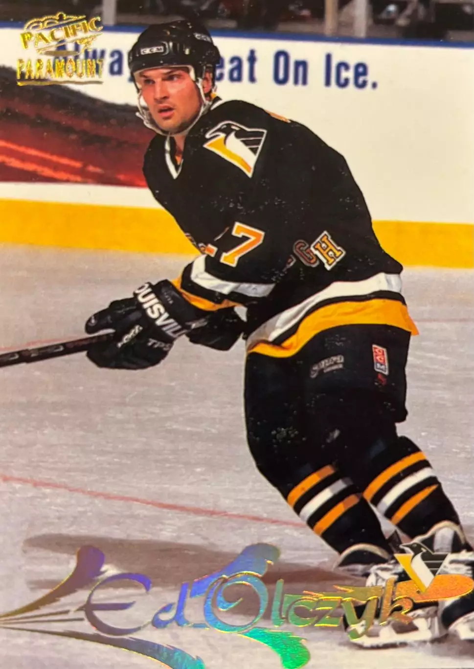Хоккей. Карточка Ed Olczyk - Эд Ольчик Pittsburgh Penguins - Питтсбург НХЛ/NHL